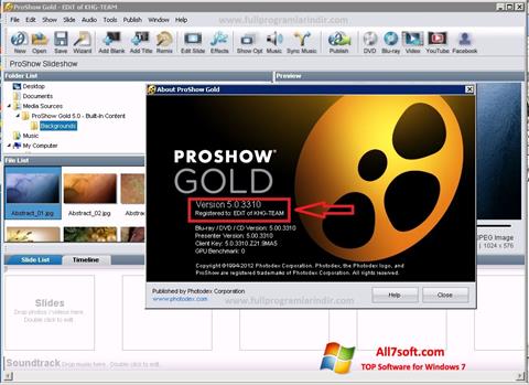 截图 ProShow Gold Windows 7