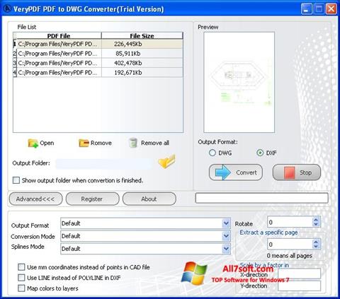 截图 PDF to DWG Converter Windows 7