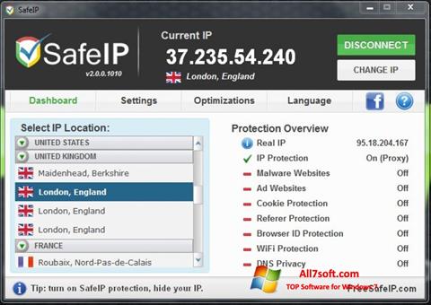 截图 SafeIP Windows 7