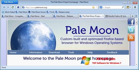 截图 Pale Moon Windows 7