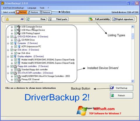 截图 Driver Backup Windows 7